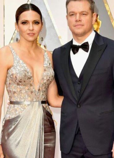 Luciana Barroso with her husband Matt Damon
